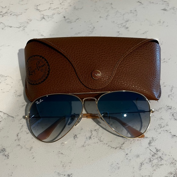 Blue Aviator Gradient Sunglasses for sale! - Picture 3 of 5